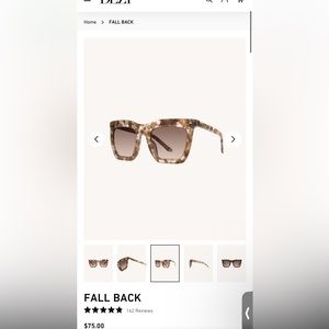 DEZI Fall Back Sunglasses w/ carrying case. Color Alluded Nude / Smoke Gradient